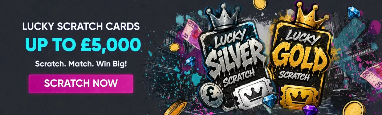 Lucky scratch cards up to £5,000 at Britsino Casino